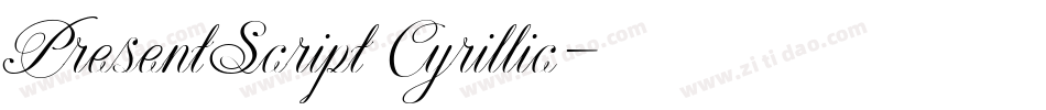 PresentScript Cyrillic字体转换